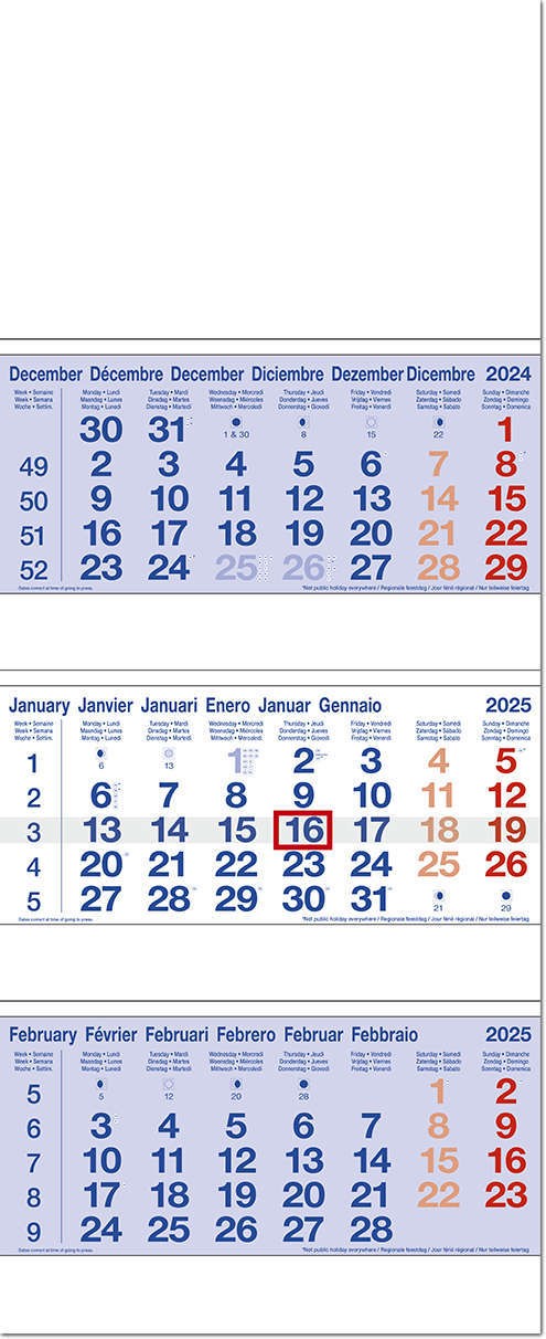 Mega-Tri Pad Shipping Calendar