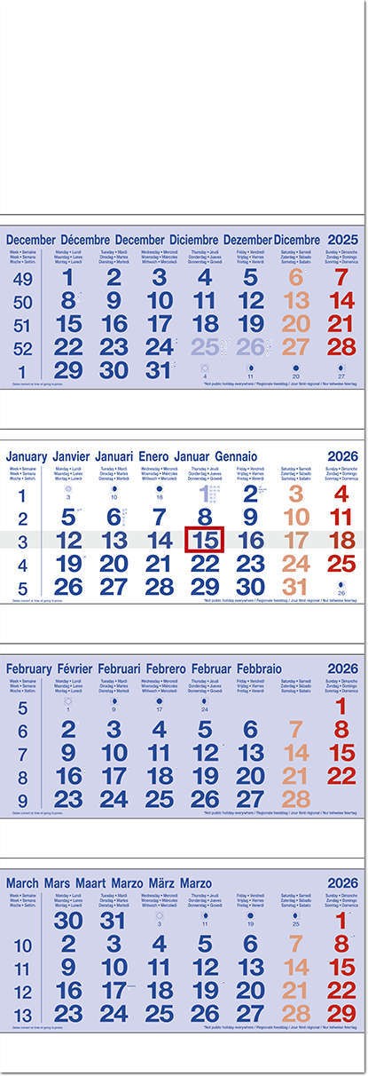 Mega-Quad Pad Shipping Calendar