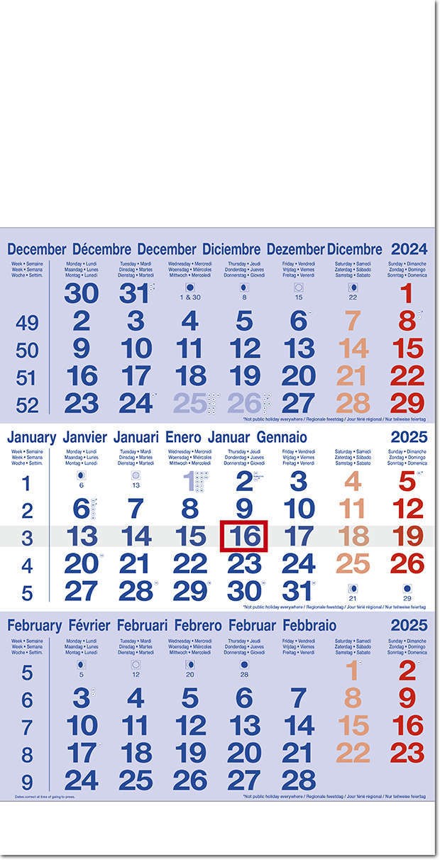 Solo 3 Monthly Shipping Calendar