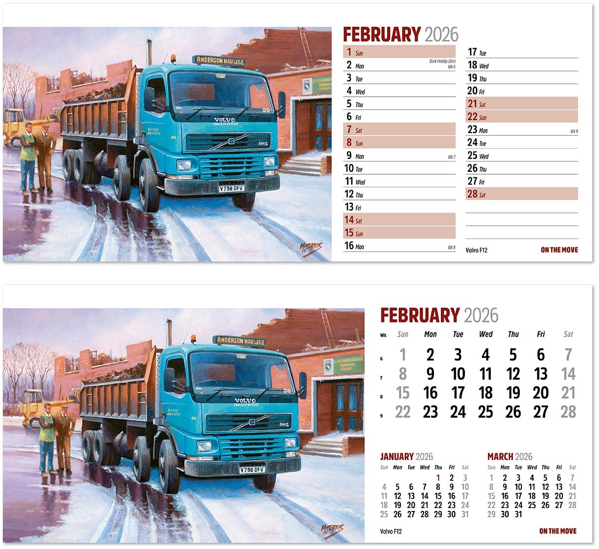 On the Move Desk Calendar