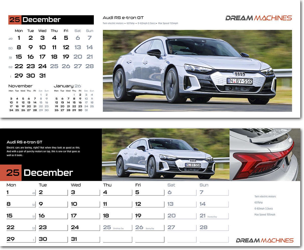 Dream Machines Note Station Desk Calendar