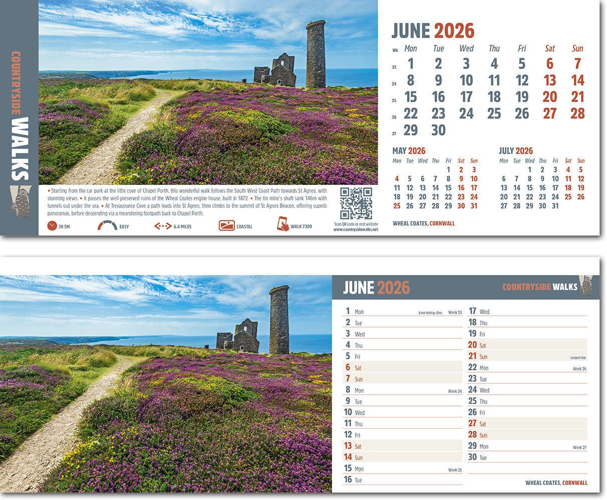 Countryside Walks Task Station Desk Calendar