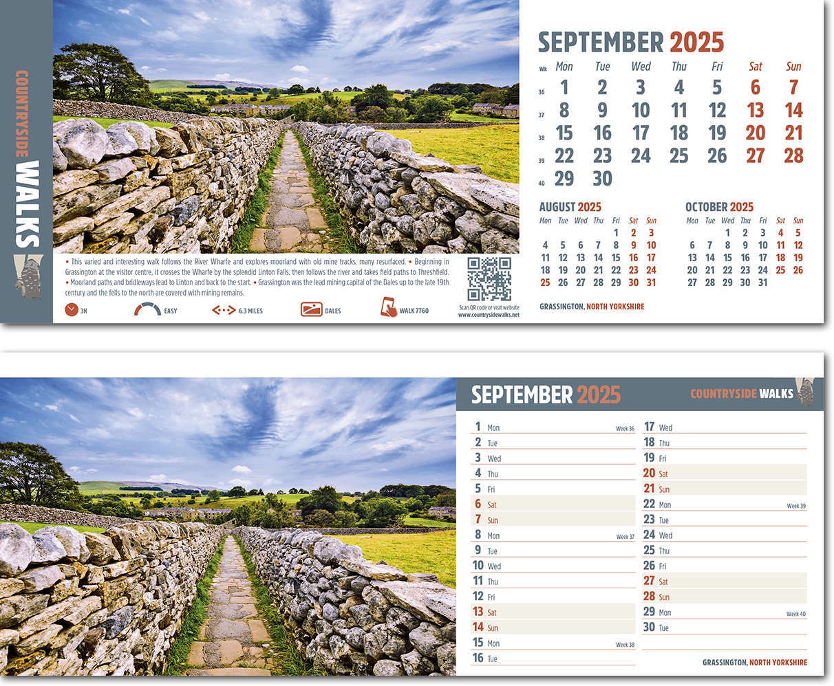 Countryside Walks Desk Calendar