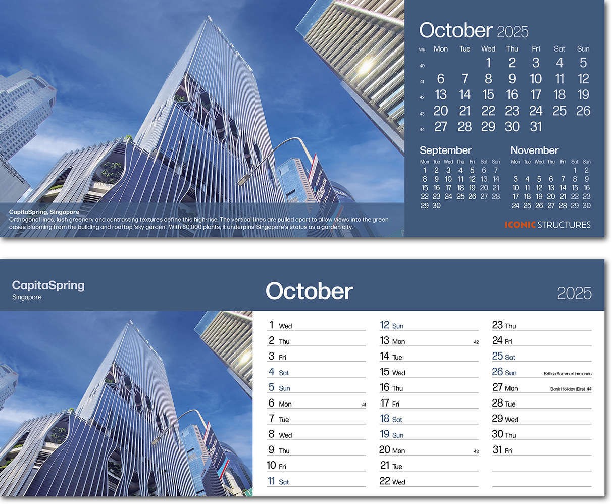 Iconic Structures Task Station Desk Calendar