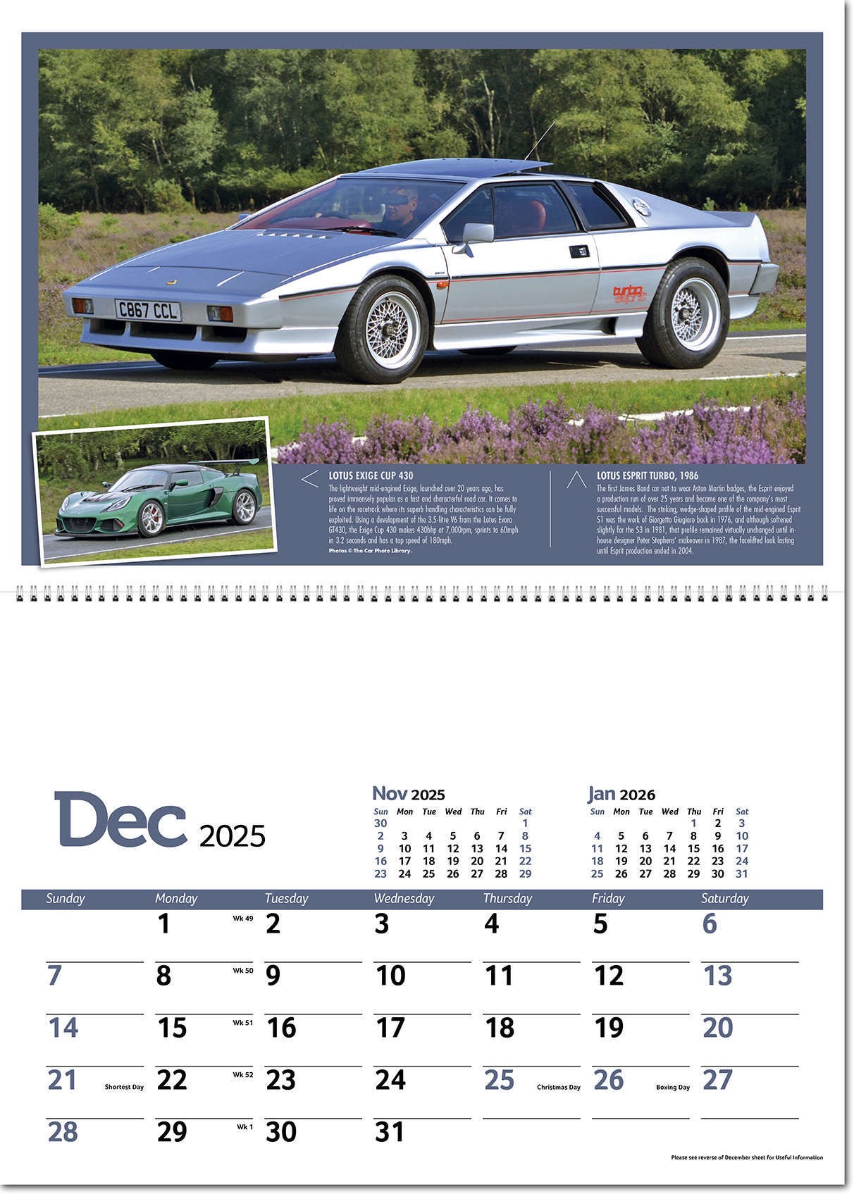 Classic Marques Past and Present Postage Saver Calendar