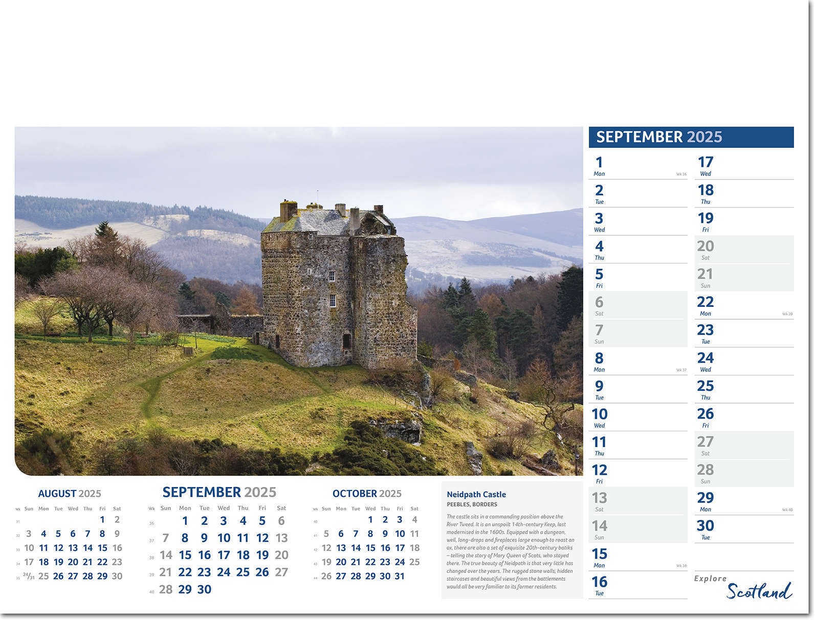 Explore Scotland Calendar
