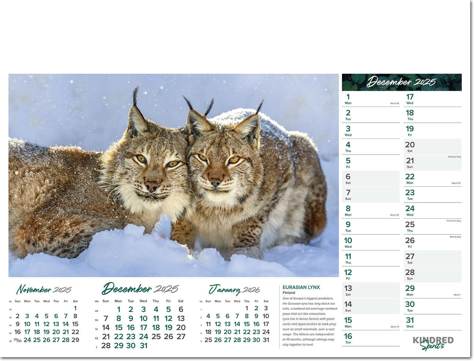 Kindred Spirits Calendar