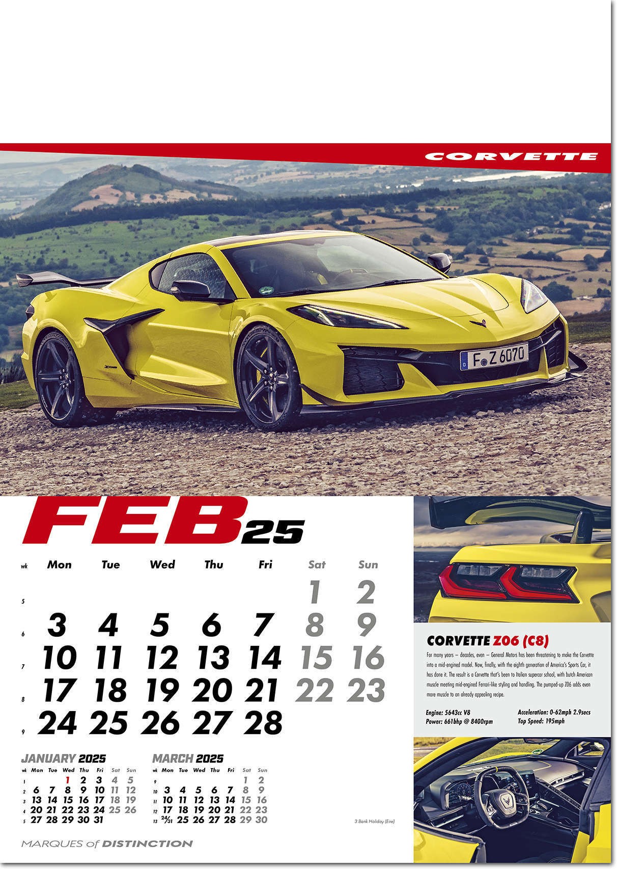 Marques of Distinction Wall Calendar