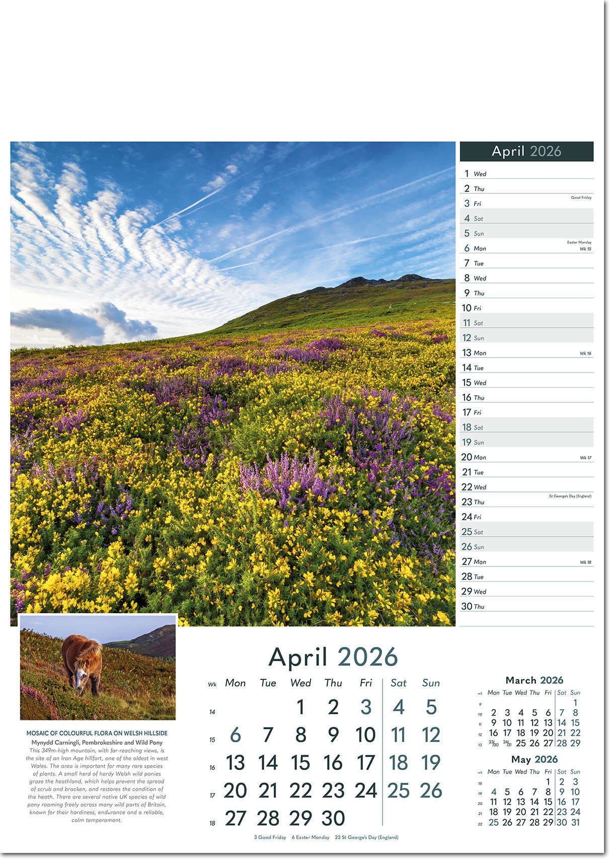 Rural Britain Wall Calendar