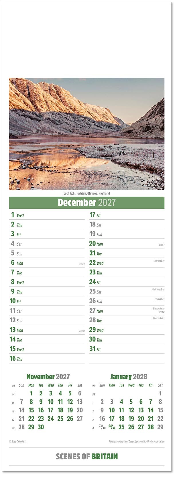 Slimline Scenes of Britain Calendar