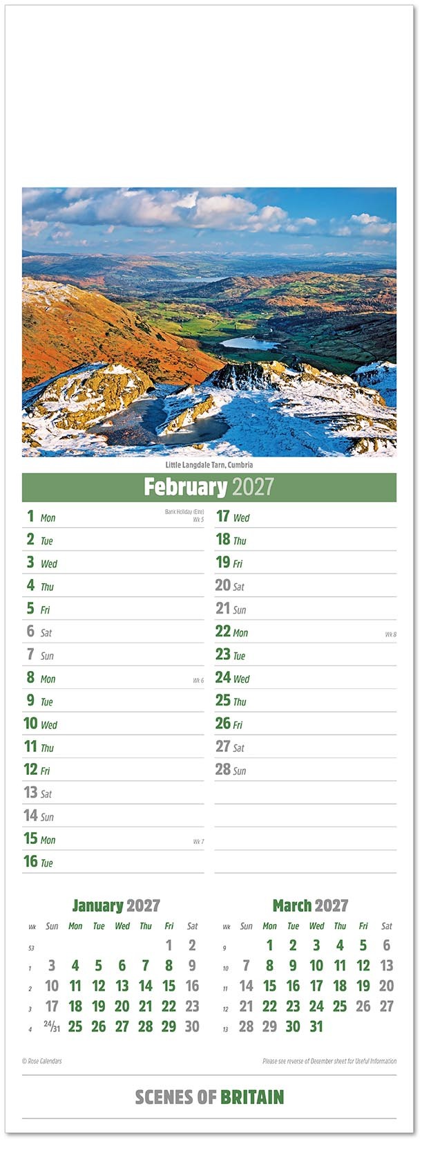 Slimline Scenes of Britain Calendar