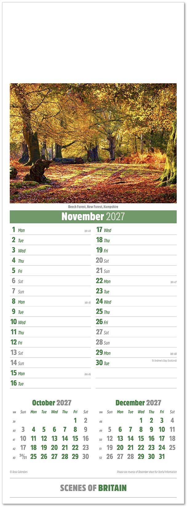 Slimline Scenes of Britain Calendar